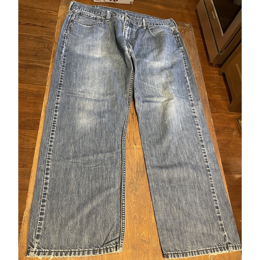 Levi's 569 Straight Leg Jeans Mens 38x28 Blue Denim Red Tab Medium Wash 5Pocket
